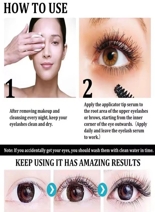 Eelhoe Eyelash Growth Serum, Pure Castor Oil, 0.34 fl oz with Applicator - Image 2